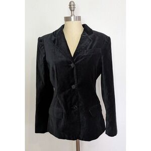 VTG Jacklyn Smith Single Breasted Velvet Blazer Tapered Waist Classic‎ Preppy 10